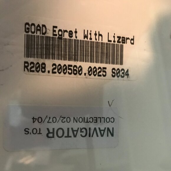 "Egret with Lizard" by Goad Lithograph - Picture 9 of 9